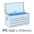 Coffre métallique transportable vide à 6 tiroirs sur roulement et bac - 307 x 374 x 660 mm