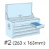 Coffre métallique transportable vide à 6 tiroirs sur roulement et bac - 307 x 374 x 660 mm