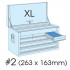 Coffre métallique transportable XL vide à 5 tiroirs - 660 x 455 x 483 mm