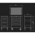 Servante d'atelier vide BUMPER RFS Grise - 8 tiroirs - 820 x 475 x 940 mm