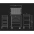 Servante d'atelier vide BUMPER Rouge - 7 tiroirs - 820 x 475 x 940 mm