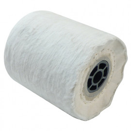 Brosse pour rénovateur en coton tissu non-cousu D. 80 mm L. 100 mm - Lustrage bois et métal