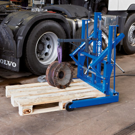 Chariot porte-roues hydraulique pour camionnettes, camions et bus