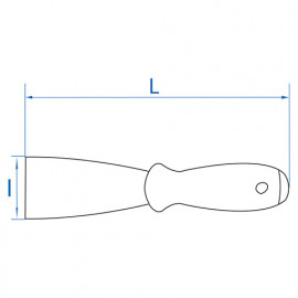 Grattoir renforcé lame coudée - largeur 32 mm, longueur 218 mm