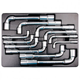 Thermoformé de clés à pipe 6x6 pans - 12 pièces - 8 à 24 mm