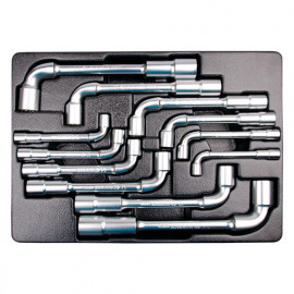 Thermoformé de clés à pipe débouchée 6x12 pans - 12 pièces - 8 à 24 mm