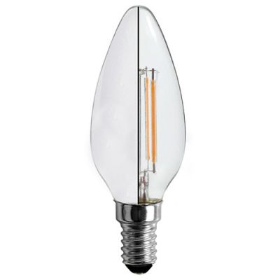 3 Ampoules LED-S19 filament flamme opaque C 37 - E 14 - 4 W - 360° - 2 700 K - 400 Lm