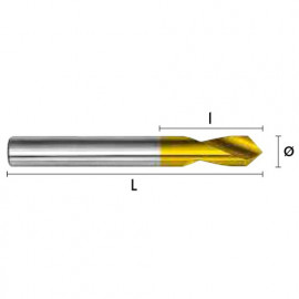 Foret métal à centrer 90° HSSCO CNC D. 3 x Lt. 50 x lu. 10 mm
