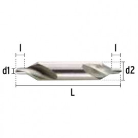 Foret métal bidiamétral 118° HM DIN333A D. 2 / 5 x Lt. 42 x lu. 2,9 mm