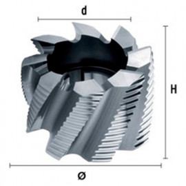 Fraise métal à trou HSSE DIN1880NRF D. 40 x H. 32 x di. 16 mm