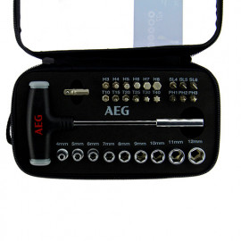 Coffret clé en T + accessoires - 29 pièces - AEG