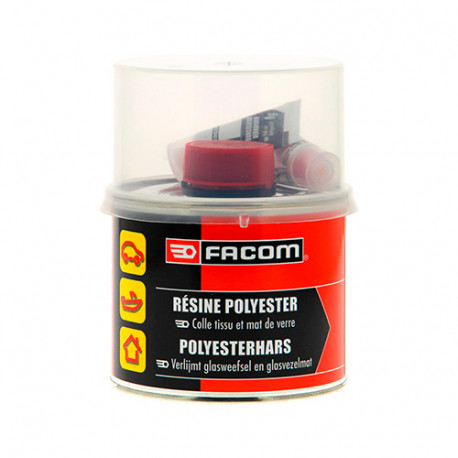 Résine polyester 500 g pour tissu ou mat de verre - Facom