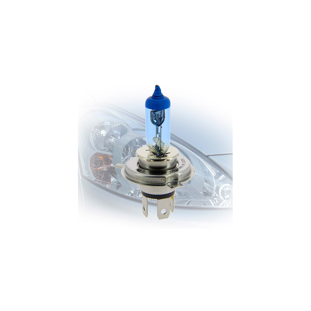 Ampoule Xénon Blue light H4 - 12 V - P43t - 60-55W - Feux de croisement -  Feux de route 