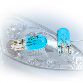 2 Ampoules Wedge base Xénon Blue light W5W - 12 V - T10 - W2,1x9,5d - 5W - Veilleuse - Plaque - Clignotant - Michelin