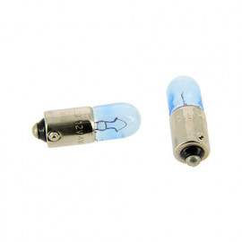 2 Ampoules témoins Xénon Blue light T4W - 12 V - BA9s - 4W - Eclairage plaque - Veilleuse - Clignotant - Michelin