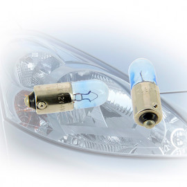 2 Ampoules témoins Xénon Blue light T4W - 12 V - BA9s - 4W - Eclairage plaque - Veilleuse - Clignotant - Michelin