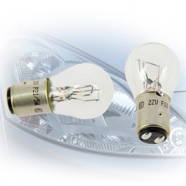 2 Ampoules poirettes P21-5W - 12 V - Veilleuse - Feux stop - Michelin