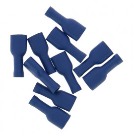 Assortiment de 10 cosses plates - femelles - gainées - bleues - XL Tech