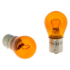 2 Ampoules poirettes ambrées PY21W - 12 V - BAU15s - 21W - Clignotant - XL Tech