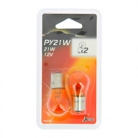 2 Ampoules poirettes ambrées PY21W - 12 V - BAU15s - 21W - Clignotant - XL Tech