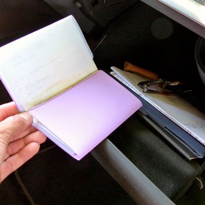 Porte-papiers voiture - Violet - L. 10,5 x l. 15 cm - Color Pop