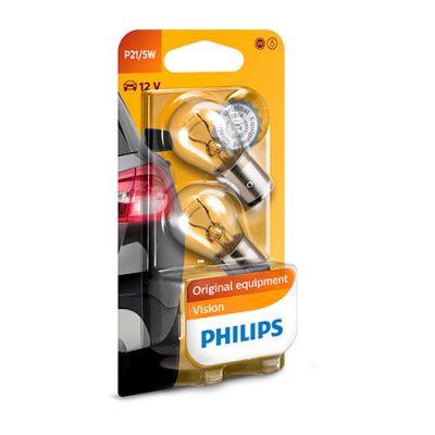 2 Ampoules Vision P21-5W - 12 V - Veilleuse - Feux stop - Philips