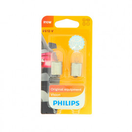 2 Ampoules Vision R10W - 12 V - BA15s - Veilleuse - Feux de recul - Eclairage de plaque - Philips