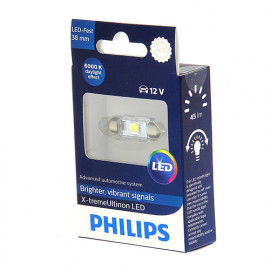 2 Ampoules LED Fest 38 mm - C5W - 12 V - SV8,5 - 5W - Eclairage de plaque - Plafonnier - Boîte à gants - Coffre - Philips