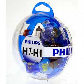 Coffret d'ampoules H1 - H7 - 12 V - 7 pièces - Philips