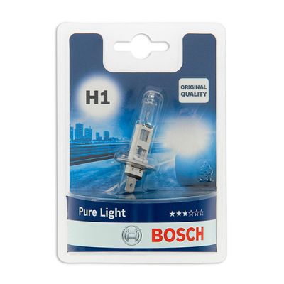 Ampoule Pure Light H1 - 12 V - P14,5s - 55W - Feux de croisement - Feux de route - Feux antibrouillard - Bosch