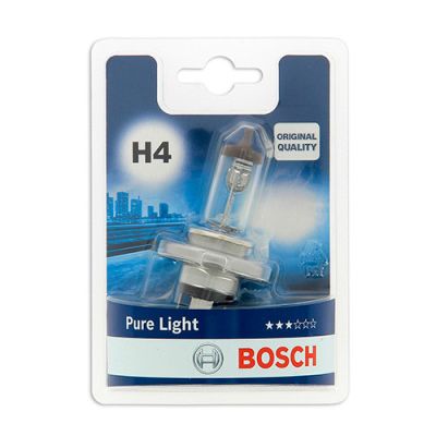 Ampoule Pure Light H4 - 12 V - P43t - 60-55W - Feux de croisement - Feux de route - Bosch