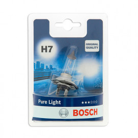 Ampoule halogène Pure Light H7 - 12 V - Px26d - 55W - Feux de route - Feux antibrouillard - Feux de croisement - Bosch