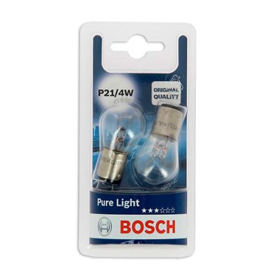 2 Ampoules Pure light P21-4W - 12 V - Veilleuse - Feux stop - Bosch