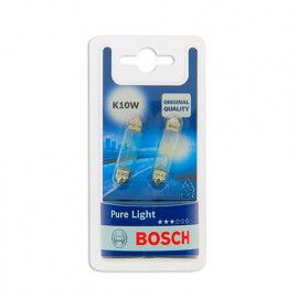 2 Ampoules K10W - 12 V - 10W - SV8,5-8 - Eclairage de plaque - Plafonnier - Boîte à gants - Coffre - Bosch