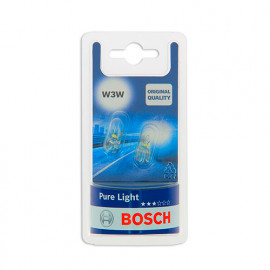2 Ampoules W3W - 12 V - W2,1x9,5d - 3W - Eclairage de plaque - Plafonnier - Boîte à gants - Coffre - Bosch