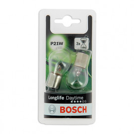 2 Ampoules P21W - 12 V - BA15s - 21W - Clignotant - Feux stop - Feux de route - Feux antibrouillard - Feux de recul - Bosch