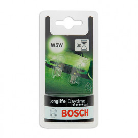 2 Ampoules W5W - 12 V - W2,1x9,5d - 5W - Clignotant - Plafonnier - Feux de route - Feux de croisement - Bosch