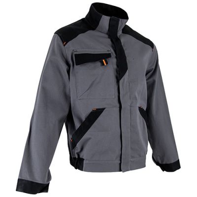 Veste bicolore multipoche - BRASURE - Gris / Noir