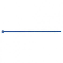 100 Colliers détectable nylon bleu - L. 370 x l. 7,6 mm
