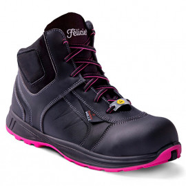 Chaussures de sécurité montantes HOT VENUS S3 AN SRA ESD - Noir et Rose