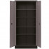 Armoire d'atelier 2 portes noire et grise - L. 915 x Ht. 2 000 x P. 460 mm