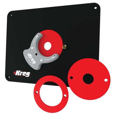 Plaque d'insertion de table de fraisage pré-percée pour Triton avec bagues de niveau - 235 x 298 mm