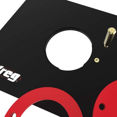Plaque d'insertion de table de fraisage pré-percée pour Triton avec bagues de niveau - 235 x 298 mm