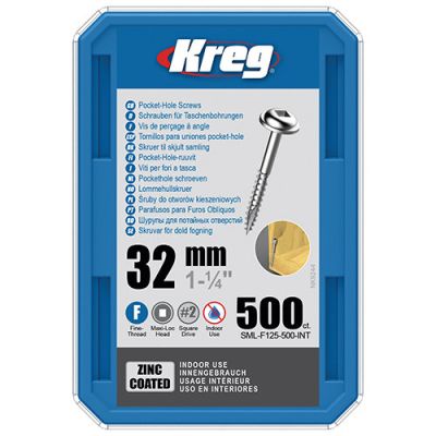 500 vis galvanisés - 7 x 32 mm - filetage fin - Maxi-Loc carré