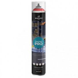 Peinture en aérosol - SOPPEC TRACING PRO - Rouge - RAL 3020 - 750 ml
