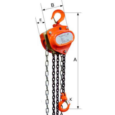 Palan à main à chaîne 6044 - 1 000 Kg - 3 mètres