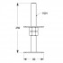 Embase Pied de poteau carrée réglable par vis galvanisé à visser - 80 x 250 x 24 mm