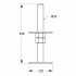 Embase Pied de poteau carrée réglable par vis galvanisé à visser - 100 x 250 x 4 mm