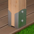 Pied de poteau fendu carré galvanisé à visser - Vis de fixation invisibles - 102 x 150 x 2,5 mm