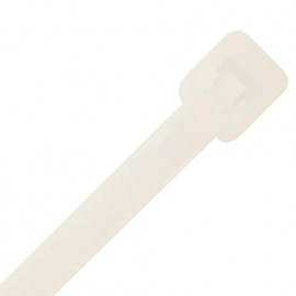 100 colliers de cablage simple polyamide 6.6, blanc - 2,5 x 203 mm